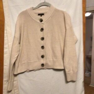 Quince Boxy,cropped organic cotton cardigan SZ S